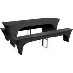 Vidaxl housse pour table de pique - nique / bancs 3 pi�ces anthracite