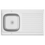Vidaxl jeu d'vier de cuisine et gouttoir argent 1000x600x155mm inox