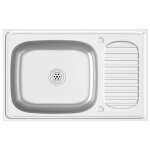 Vidaxl jeu d'�vier de cuisine et �gouttoir argent� 800x500x155 mm inox