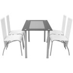 Vidaxl jeu de salle  manger 5 pcs blanc