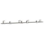 Vidaxl kit fixation porte coulissante 183 cm acier inoxydable argent�