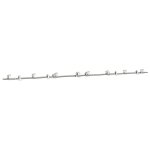 Vidaxl kit fixation porte coulissante 400 cm acier inoxydable argent