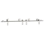 Vidaxl kit fixation porte coulissante 200 cm acier inoxydable argent�