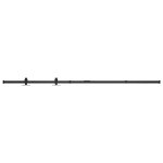 Vidaxl kit mini de porte d'armoire coulissante acier au carbone 122 cm