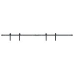 Vidaxl kit de porte d'armoire coulissante 200 cm acier au carbone