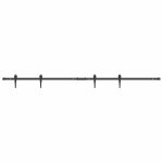 Vidaxl kit de porte d'armoire coulissante 200 cm acier au carbone