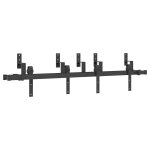 Vidaxl kit de quincaillerie de porte coulissante 152, 5 cm acier noir