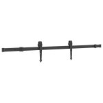 Vidaxl kit de quincaillerie de porte coulissante 152, 5 cm acier noir