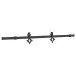 Vidaxl kit de quincaillerie de porte coulissante 152, 5 cm acier noir