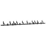 Vidaxl kit de quincaillerie de porte coulissante 305 cm acier noir