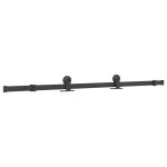 Vidaxl kit de quincaillerie de porte coulissante 152, 5 cm acier noir