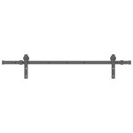Vidaxl kit de quincaillerie de porte coulissante 152 cm acier noir