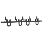 Vidaxl kit de quincaillerie de porte coulissante 183 cm acier noir