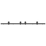 Vidaxl kit de quincaillerie de porte coulissante 183 cm acier noir