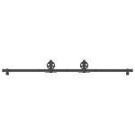 Vidaxl kit de quincaillerie de porte coulissante 183 cm acier noir