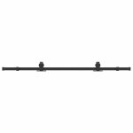 Vidaxl kit de quincaillerie de porte coulissante 183 cm acier noir