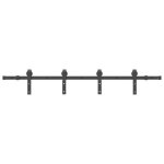Vidaxl kit de quincaillerie de porte coulissante 183 cm acier noir