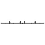 Vidaxl kit de quincaillerie de porte coulissante 200 cm acier noir