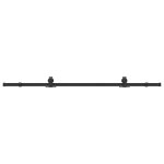 Vidaxl kit de quincaillerie de porte coulissante 200 cm acier noir