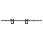 Vidaxl kit de quincaillerie de porte coulissante 200 cm acier noir