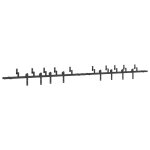 Vidaxl kit de quincaillerie de porte coulissante 427 cm acier noir