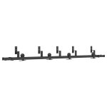 Vidaxl kit de quincaillerie de porte coulissante 213, 5 cm acier noir