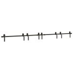 Vidaxl kit de quincaillerie de porte coulissante 366 cm acier noir