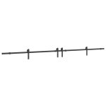 Vidaxl kit de quincaillerie de porte coulissante 366 cm acier noir