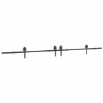 Vidaxl kit de quincaillerie de porte coulissante 400 cm acier noir Vidaxl kit de quincaillerie de porte coulissante 400 cm acier noir