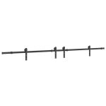Vidaxl kit de quincaillerie de porte coulissante 427 cm acier noir Vidaxl kit de quincaillerie de porte coulissante 427 cm acier noir