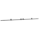 Vidaxl kit de quincaillerie de porte coulissante 427 cm acier noir