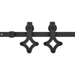 Vidaxl kit de quincaillerie de porte coulissante skien 183 cm noir