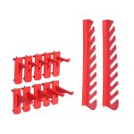 Vidaxl kit de stockage avec panneaux muraux 71 pcs rouge et noir