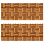 Vidaxl kit de tuiles de plancher en acacia 30 x 30 cm 20 pcs