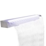 Vidaxl lame de cascade de piscine avec led acier inoxydable 110 cm