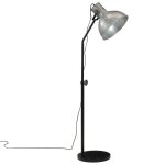 Vidaxl lampadaire 25 w argent vintage 30x30x90 - 150 cm e27