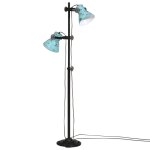 Vidaxl lampadaire 25 w bleu d�lav� 25x25x90 / 140 cm e27