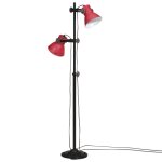 Vidaxl lampadaire 25 w rouge d�lav� 25x25x90 / 140 cm e27