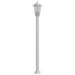 Vidaxl lampadaire d'ext�rieur argent� 120 cm acier inoxydable