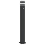 Vidaxl lampadaire d'extrieur avec capteur noir 110 cm aluminium