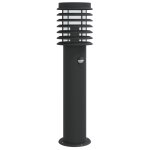 Vidaxl lampadaire d'ext�rieur avec capteur noir 60 cm acier inoxydable