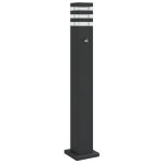 Vidaxl lampadaire d'extrieur avec capteur noir 80 cm aluminium