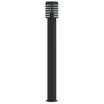 Vidaxl lampadaire d'extrieur noir 110 cm acier inoxydable