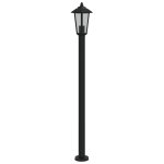 Vidaxl lampadaire d'extrieur noir 120 cm acier inoxydable