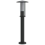 Vidaxl lampadaire d'extrieur noir 60 cm acier inoxydable