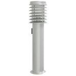 Vidaxl lampadaire d'ext�rieur et sortie argent� 60 cm acier inoxydable