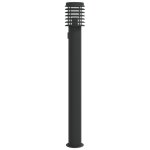 Vidaxl lampadaire d'ext�rieur avec sortie noir 110 cm acier inoxydable