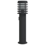 Vidaxl lampadaire d'ext�rieur avec sortie noir 60 cm acier inoxydable