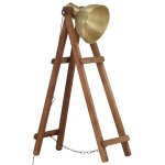 Vidaxl lampadaire laiton e27 bois de manguier massif