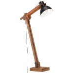 Vidaxl lampadaire noir bois de manguier massif e27